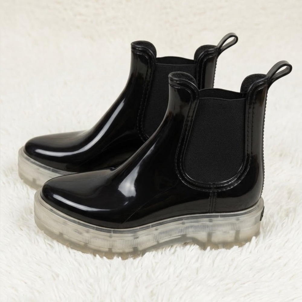 Lemon Jelly chunky Chelsea rain boots